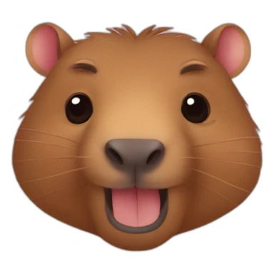 Capibara qui fait un bisous sticker
