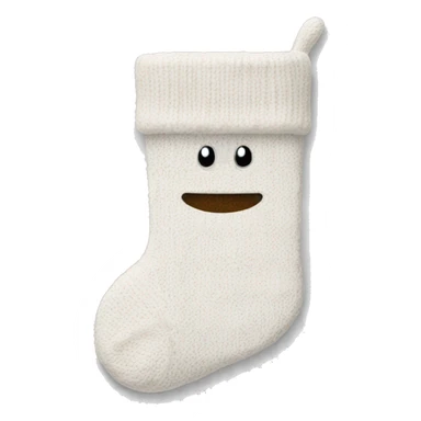 white knit stocking with the name lauren written on it  sticker
