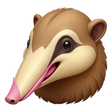 anteater sticking its tongue out sticker