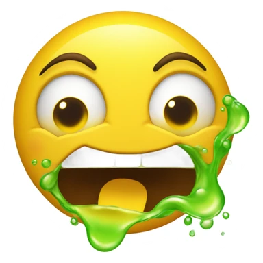 Emoji throwing up sticker
