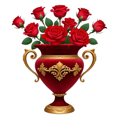 Roses in a vintage vase sticker