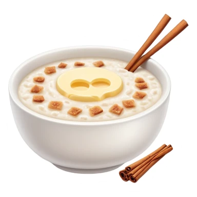 rice porridge with butter and cinnamon sugar sticker