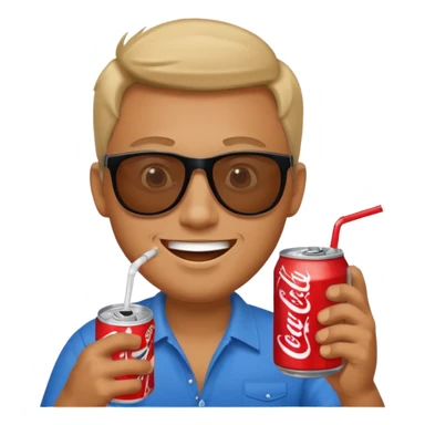 Man Drinking Soda Emoji sticker