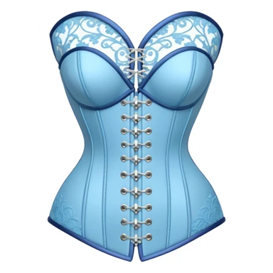 light blue lace and rhinestone corset sticker