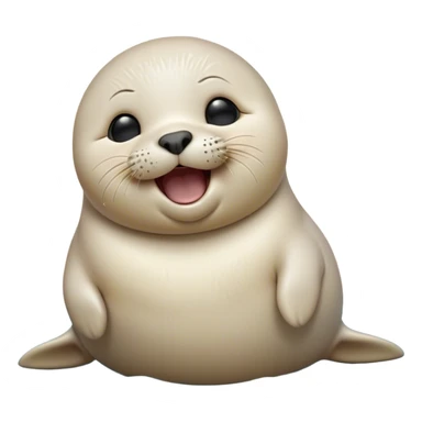 Cinematic Cute Yawning Baby Seal Portrait Emoji, Head tilted slightly with a dramatic, wide-open yawn, showcasing a chubby, tender body with half-closed, drowsy eyes and a relaxed, slightly open mouth, Simplified yet irresistibly adorable features, highly detailed, glowing with a soft, cozy arctic glow, high shine, relaxed yet expressive, stylized with a dash of playful polar charm, soft glowing outline, capturing the essence of a drowsy yet affectionate baby seal that appears ready to stretch and yawn its way out of the screen! sticker