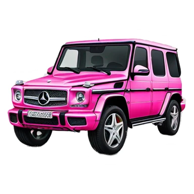 Pink Mercedes G-Klasse decorated with diamonds  sticker