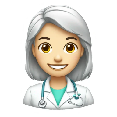 Dentista mujer con dibujo de diente sticker