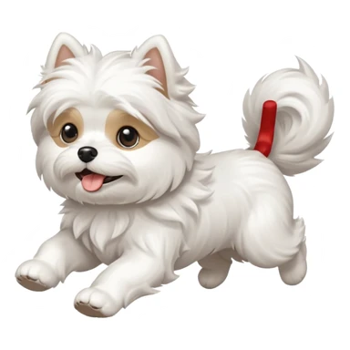 Maltese dog escaping sticker