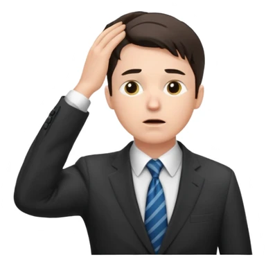 Mach mir einen Trader an der wallstreet der sich fragend an den kopf greift sticker