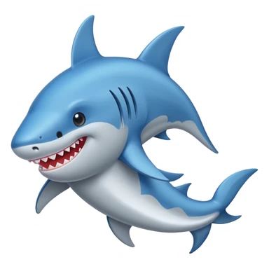 Un tiburón con zapatos azules 🦈👟 sticker