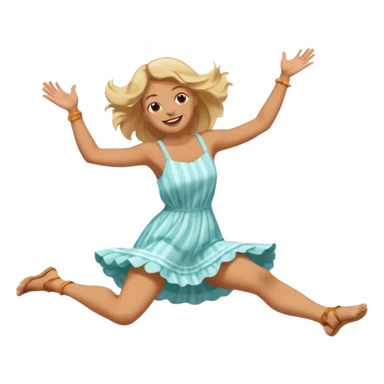 Giggling while kicking feet in the aur sticker