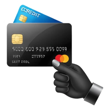 Black hand credit card sticker
