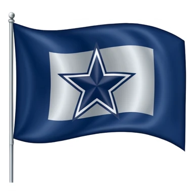 Dallas cowboys flag no stripes sticker