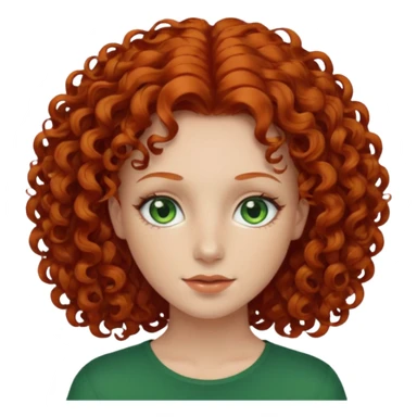 I am red head curly,green eyes sticker