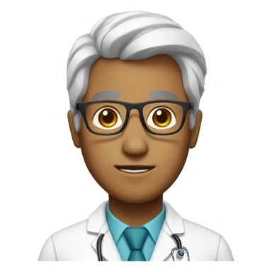 doctor with glasses sticker