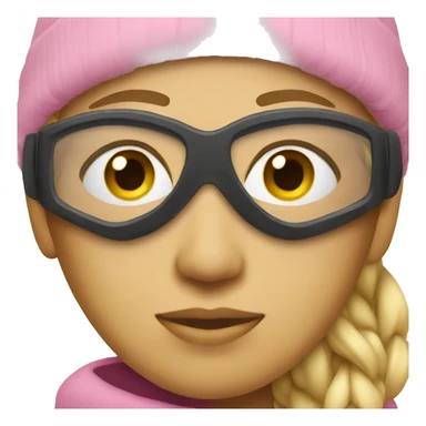 girl wearing a ski mask sticker