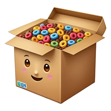 box of chocolate cereal sticker