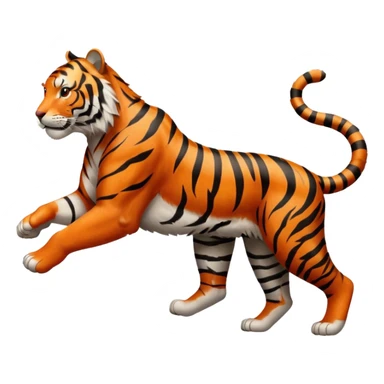 Realistic Tiger running in profile sticker