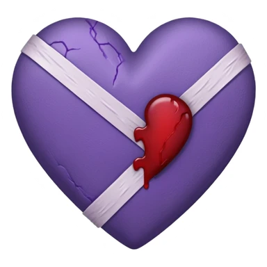 bandaged purple heart colour sticker
