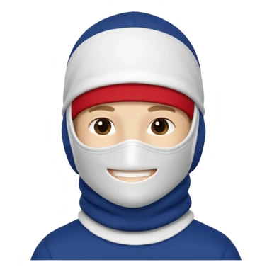 white boy lacoste balaclava with lacoste sticker