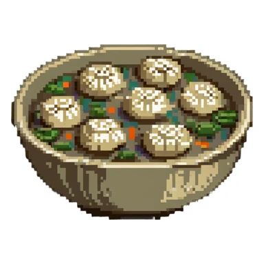dumplings in bowl sticker