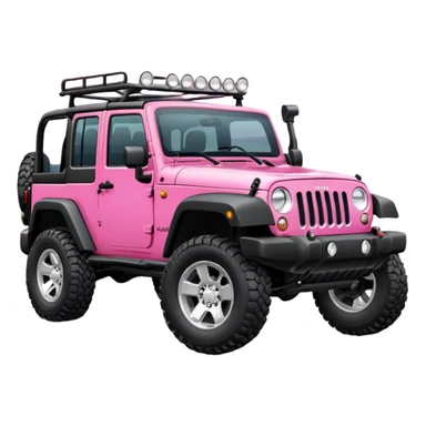 Tuscadero pink 4 door jeep wrangler sticker