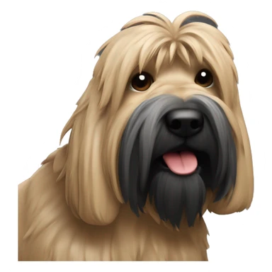 Briard couleur : noir avec un texte rouge en arc de cercle écrit "WAF WAF" police d'écriture : Verdana Bold sticker