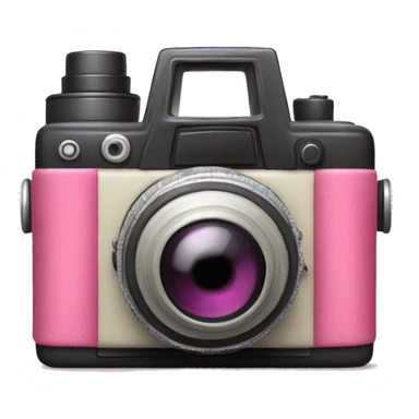 old fashioned camera with a pink bow around it sticker