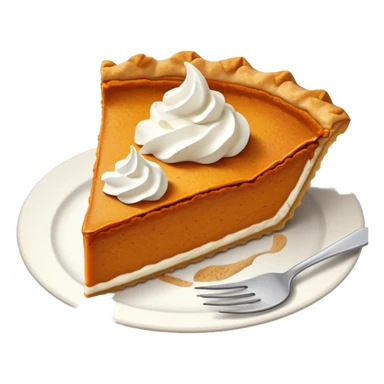 A slice of pumpkin pie sticker