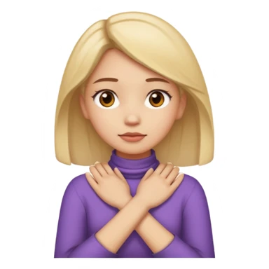 Girl with hands on her neck crossdd sticker