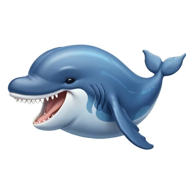 Cinematic Cute Yawning Humpback Whale Portrait Emoji, Head tilted slightly with a dramatic, wide-open yawn, showcasing a massive yet gentle blue-gray body with gently rippling baleen plates and sleepy, half-closed eyes, Simplified yet irresistibly adorable features, highly detailed, glowing with a soft, cozy marine glow, high shine, relaxed yet expressive, stylized with a dash of whimsical deep-sea charm, soft glowing outline, capturing the essence of a drowsy yet affectionate humpback whale that appears ready to drift into a deep-sea slumber! sticker