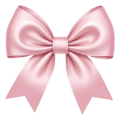 light pink ribbon bow sticker