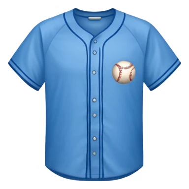 franela de beisbol color azul sticker