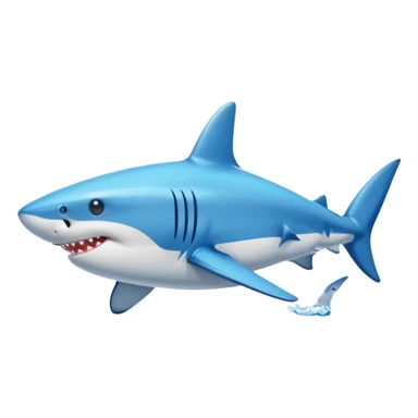 Shark with blue Nike shoes sticker