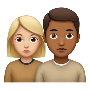  Indifference - 2 people with one facing right and the other facing left. Both look uninterested sticker