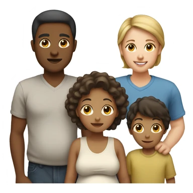 Family;light-brown-haired-pregnant-mother, black-haired-dad, light-brown-haired-boy sticker