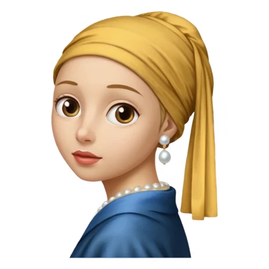 Girl with a Pearl Earring painting sticker