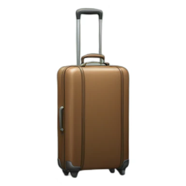 a suitcase with a waiting sticker