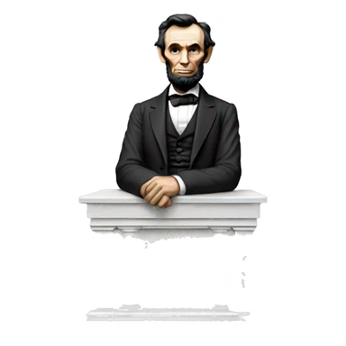 abe lincoln monument  sticker
