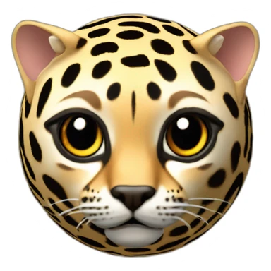 3d sphere with a cartoon Ocelot skin texture with Eye of Horus sticker