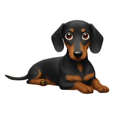 dachshund laying by a fireplace sticker