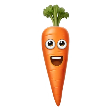 Carrot with eyes sticker