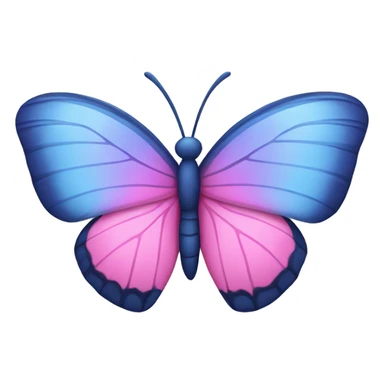 Pink and blue butterfly sticker