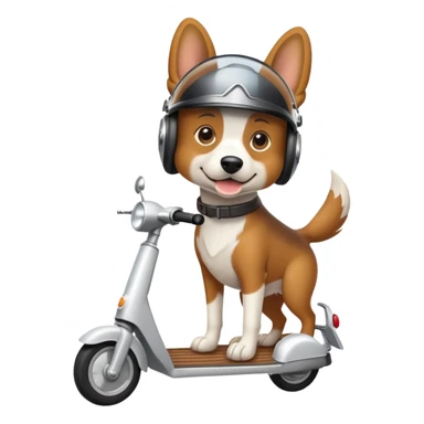 Chien à conduire un scooter  sticker