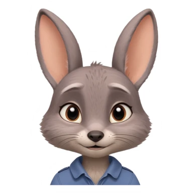 Judy Hopps (gray rabbit, without cap) from the Zootopia Disney movie sticker