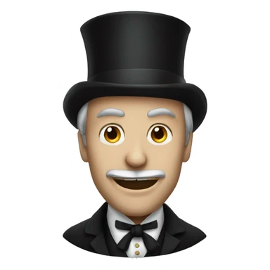 Evil British man with a tophat sticker