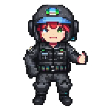 SWAT character dancing, fun Friday vibe sticker