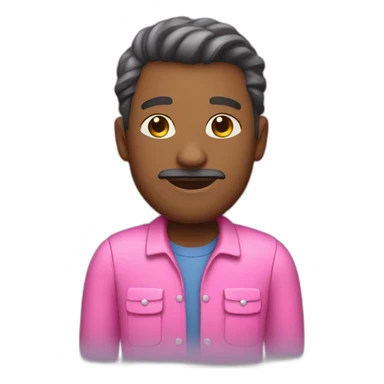 janitor in pink clothes sticker