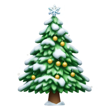 christmas tree with snow sticker