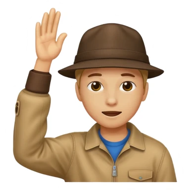 A person dabbing sticker